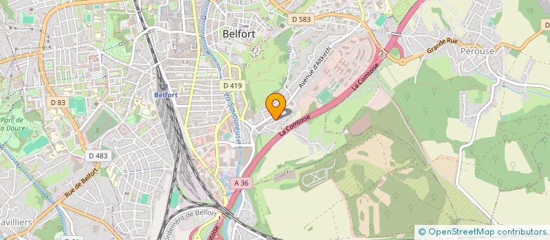 localisation de l'entreprise PASSERELLES DES GLACIS à BELFORT