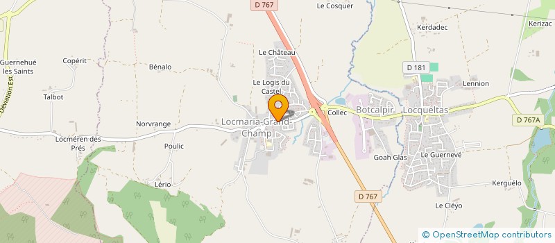 localisation de l'entreprise PASSION COSTUMES  LOCMARIA-GRAND-CHAMP