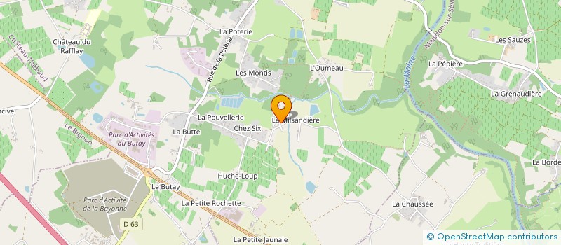 localisation de l'entreprise PASSION D'INTERIEUR à CHATEAU-THEBAUD
