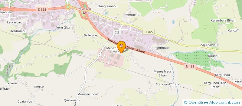 localisation de l'entreprise PASSION DANSE  SAINT-EVARZEC