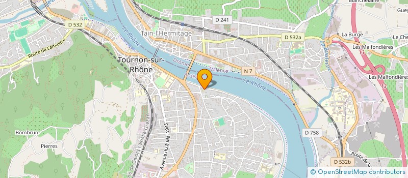 localisation de l'entreprise PASSION F M 90 3 à TOURNON-SUR-RHONE