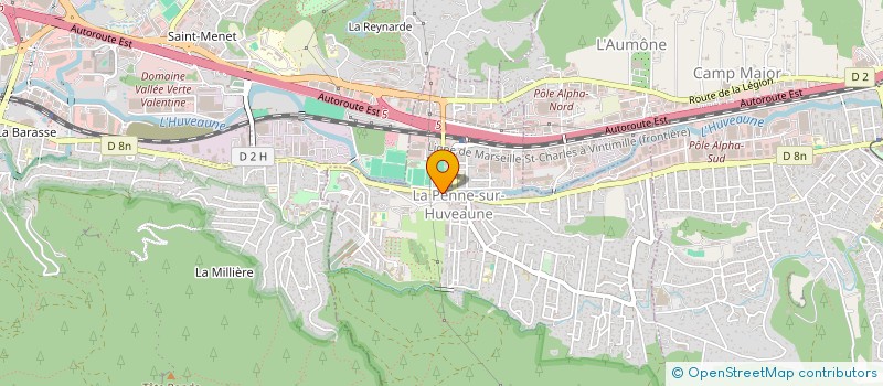 localisation de l'entreprise PASSION FRUITS  LA PENNE-SUR-HUVEAUNE