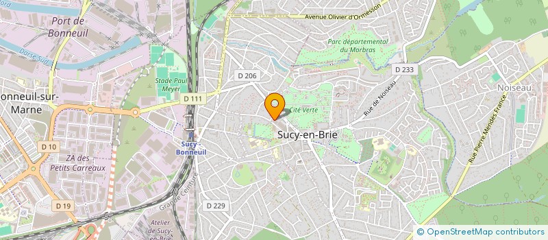 localisation de l'entreprise PASSION MUSICALE CRESCENDO à SUCY-EN-BRIE