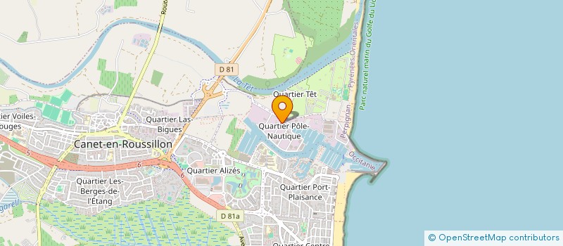 localisation de l'entreprise PASSION NAUTISME à CANET-EN-ROUSSILLON