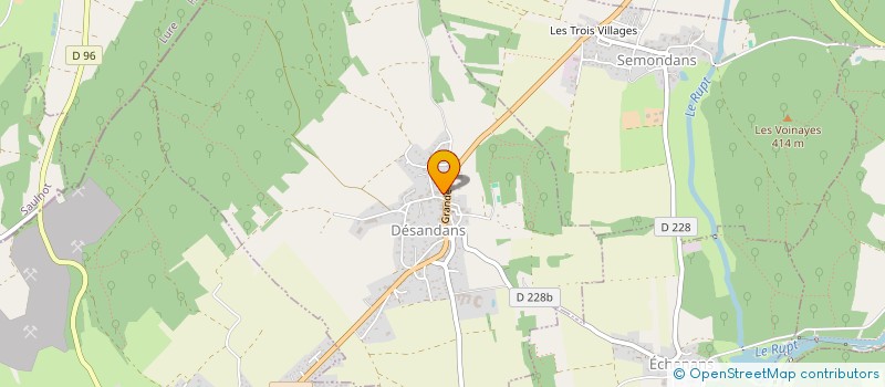 localisation de l'entreprise PASSION PETANQUE DE DESANDANS  DESANDANS