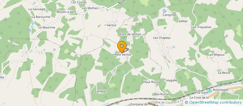 localisation de l'entreprise PASSION RANDO TRAIL  SAINT CREPIN D'AUBEROCHE