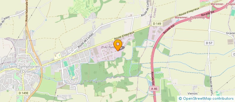 localisation de l'entreprise PASSION REVETEMENTS  SAINT-SYMPHORIEN-D'OZON