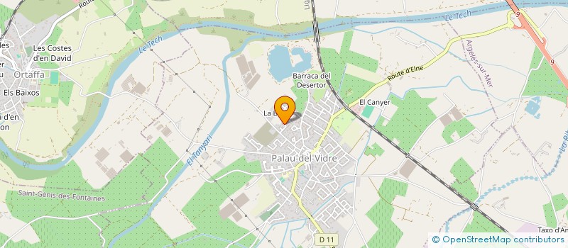 localisation de l'entreprise PASSION VOYAGES  PALAU-DEL-VIDRE