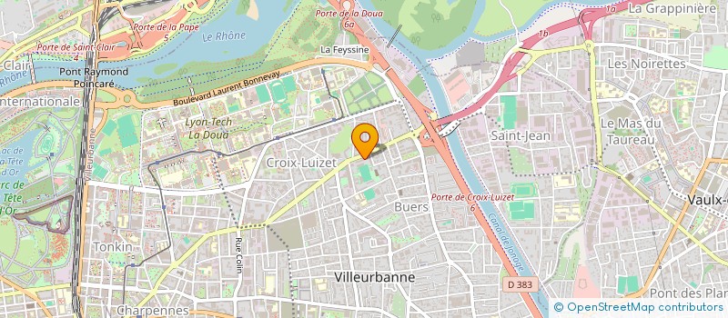 localisation de l'entreprise PASSMESSAGE  VILLEURBANNE