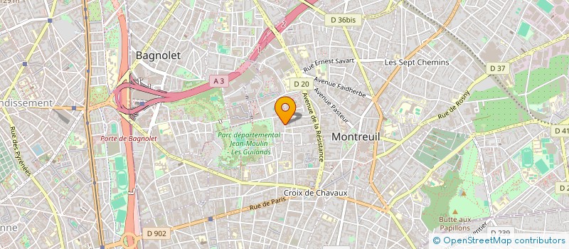 localisation de l'entreprise PASSPARTOU à MONTREUIL