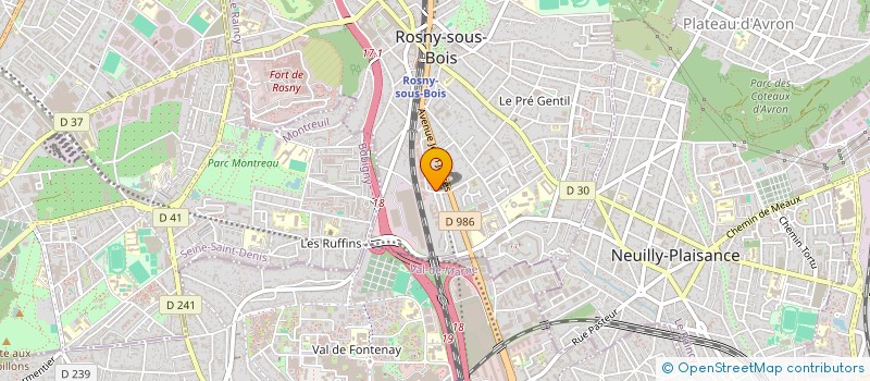localisation de l'entreprise PASSY PARIS-CIE à ROSNY-SOUS-BOIS