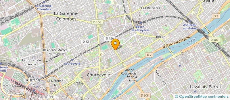 localisation de l'entreprise PASTA BURGER à COURBEVOIE
