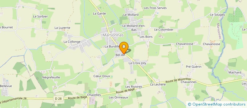 localisation de l'entreprise PASTA COZY à MARSONNAS