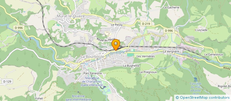 localisation de l'entreprise PASTA DU SANCY  LA BOURBOULE