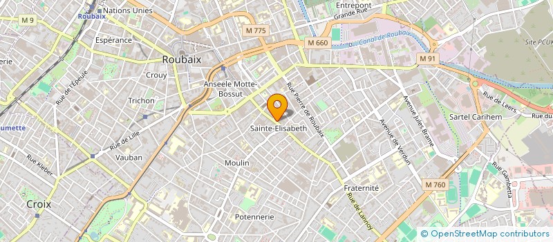 localisation de l'entreprise PASTA PIZZA à ROUBAIX