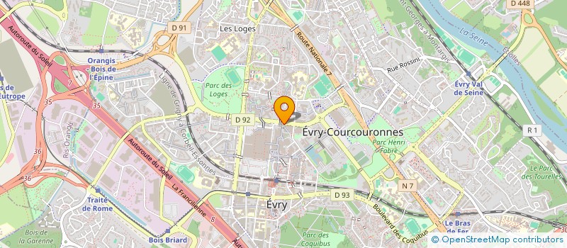 localisation de l'entreprise PASTA SARI à EVRY-COURCOURONNES