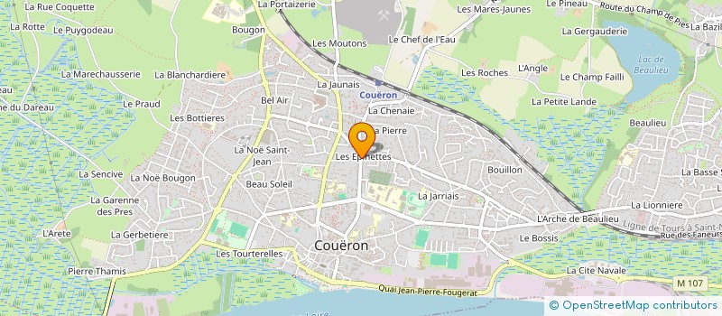 localisation de l'entreprise PASTALE à COUERON