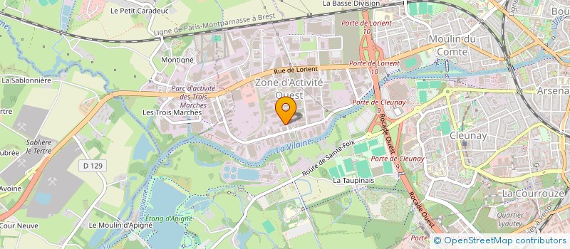 localisation de l'entreprise PASTEL 35  RENNES