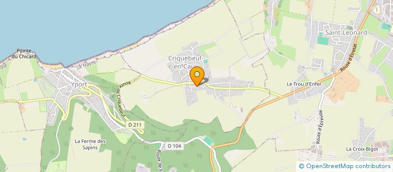 localisation de l'entreprise PASTEL  CRIQUEBEUF-EN-CAUX