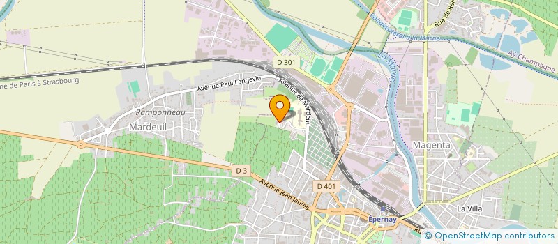 localisation de l'entreprise PASTEL COLOR  EPERNAY