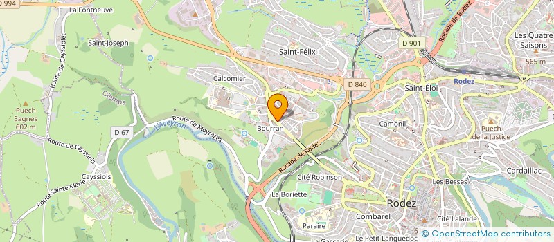 localisation de l'entreprise PASTEL INVEST  RODEZ