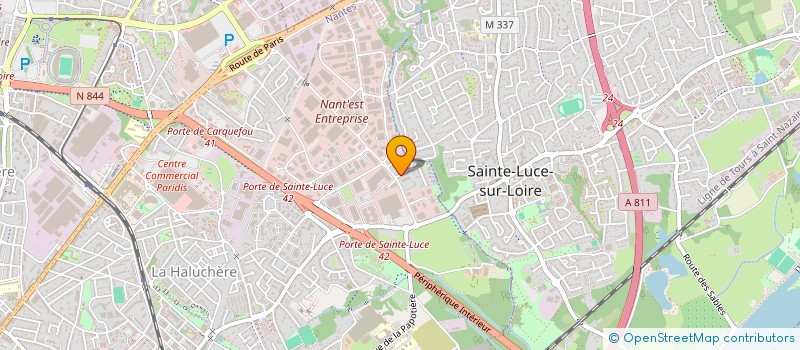 localisation de l'entreprise PASTELLE.  NANTES