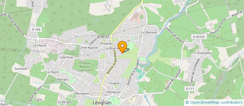 localisation de l'entreprise PASTEUR 173  LEOGNAN