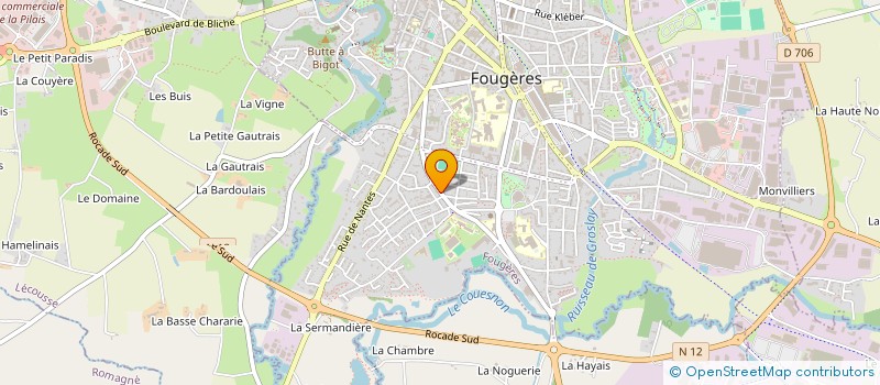 localisation de l'entreprise PASTEUR  FOUGERES