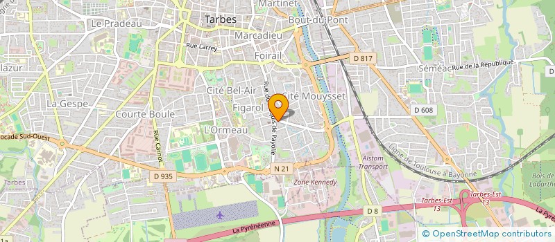 localisation de l'entreprise PASTEUR  TARBES