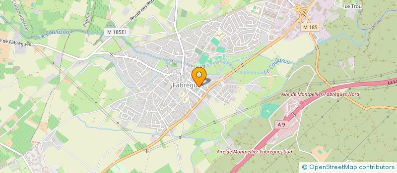 localisation de l'entreprise PASTEUR-COULAZOU  FABREGUES