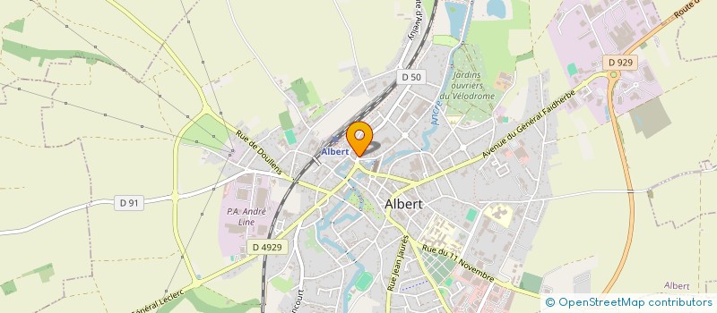 localisation de l'entreprise PASTEUR ET CARNOT  ALBERT