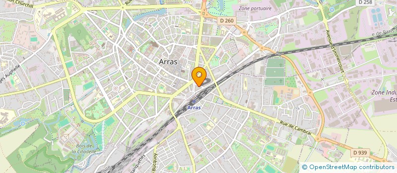 localisation de l'entreprise PASTEUR FINANCE à ARRAS