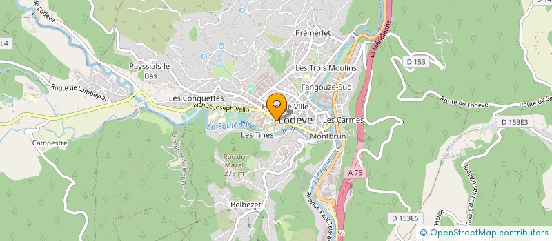 localisation de l'entreprise PASTEUR-GAMBETTA  LODEVE