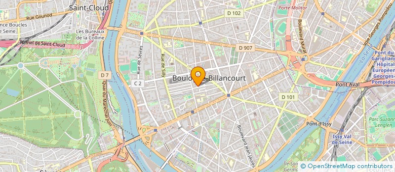localisation de l'entreprise PASTEUR INVEST à BOULOGNE-BILLANCOURT