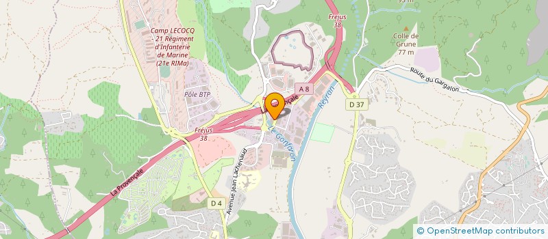 localisation de l'entreprise PASTOR ELEC  FREJUS
