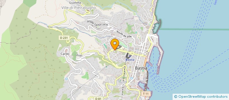 localisation de l'entreprise PASTORI CORSI à BASTIA