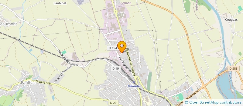 localisation de l'entreprise PAT  BRIOUDE