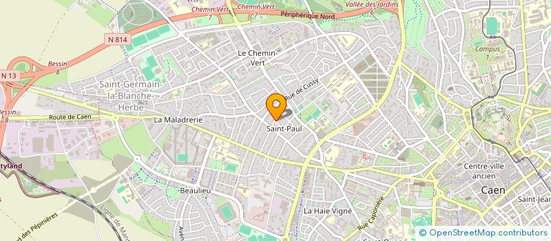 localisation de l'entreprise PAT BATIGNOLLES  CAEN