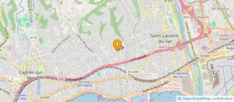 localisation de l'entreprise PAT DOMI à CAGNES-SUR-MER