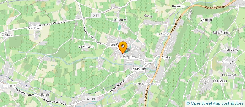 localisation de l'entreprise PAT'ER'  PORTE DES PIERRES DOREES