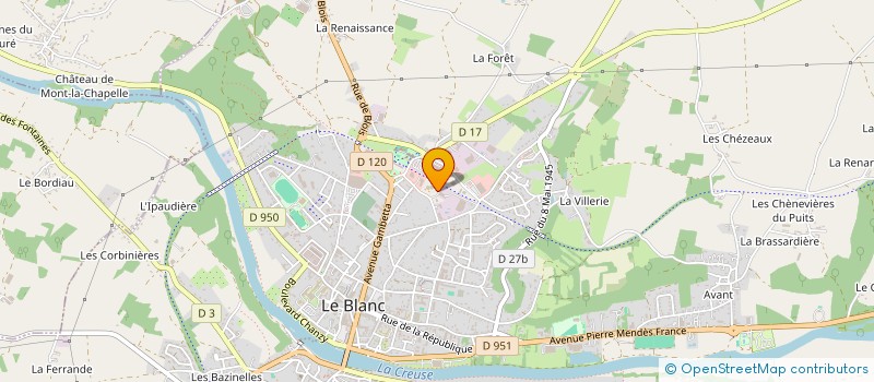 localisation de l'entreprise PATADENT à LE BLANC