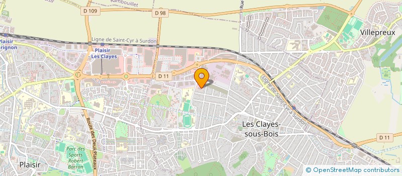 localisation de l'entreprise PATAT'PLAISIR  LES CLAYES-SOUS-BOIS