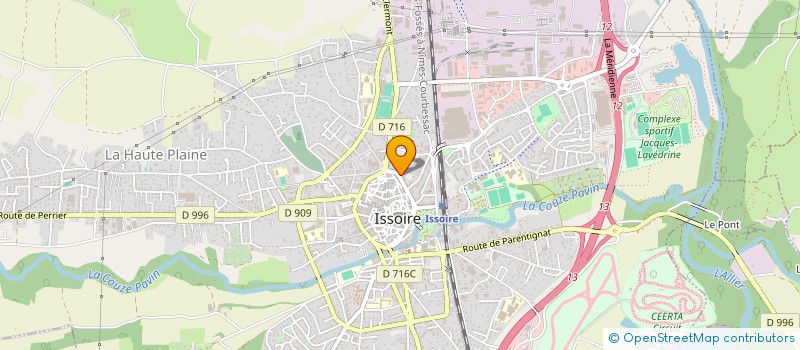 localisation de l'entreprise PATCH'WORK à ISSOIRE