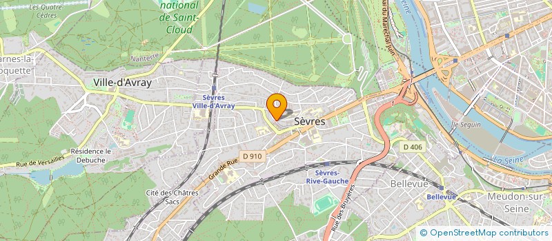 localisation de l'entreprise PATCHWORK à SEVRES