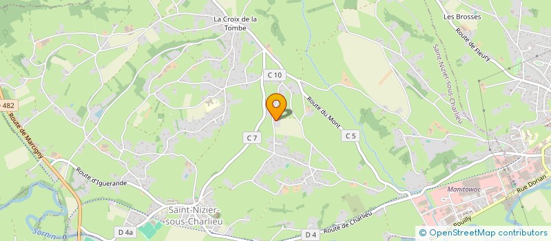 localisation de l'entreprise PATCHWORK  SAINT-NIZIER-SOUS-CHARLIEU