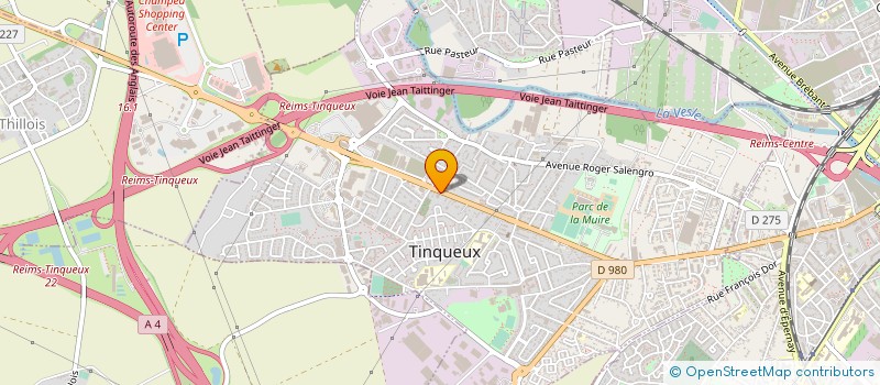 localisation de l'entreprise PATE CROUTE MJM  TINQUEUX