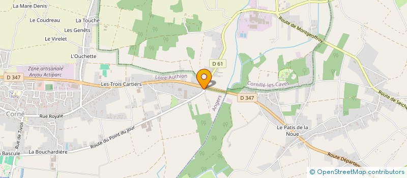 localisation de l'entreprise PATE FINE  LOIRE-AUTHION