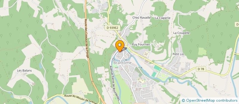 localisation de l'entreprise PATIN COUFFIN à BRANTOME EN PERIGORD