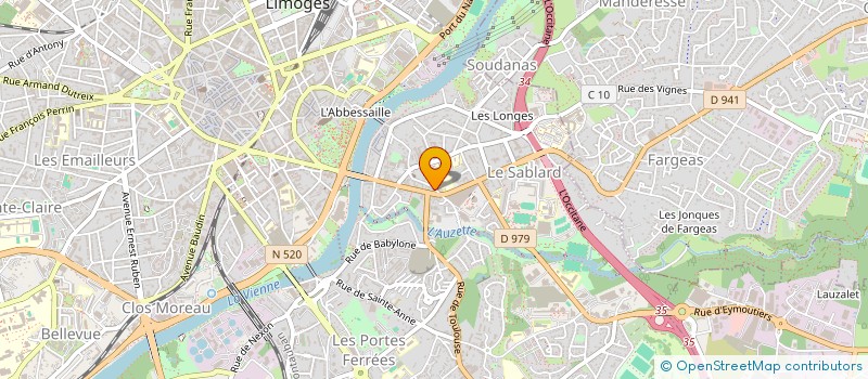 localisation de l'entreprise PATIS FIT à LIMOGES