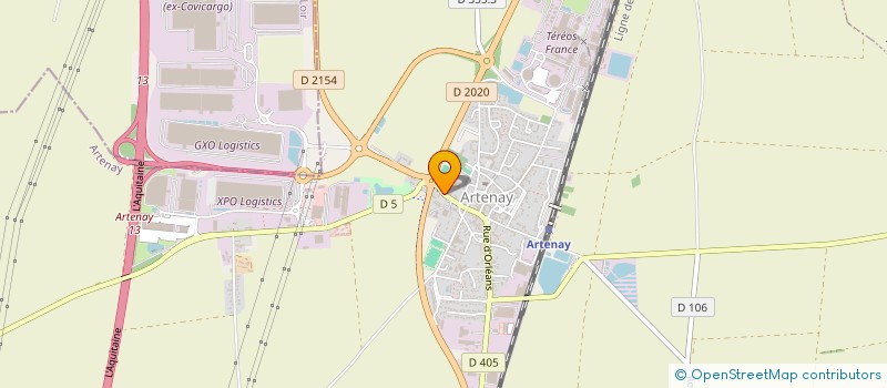 localisation de l'entreprise PATISA 45 à ARTENAY